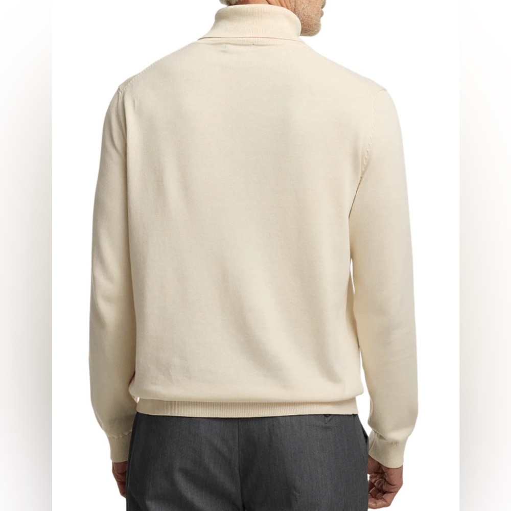 Paul Fredrick Cream Turtleneck Sweater - Men's - Picture 2 of 8